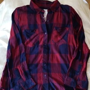 Sonoma Merlot Checkered Top - Large